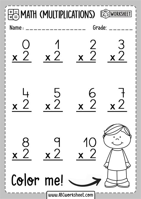Free Printable Multiplication Worksheets for Kids .